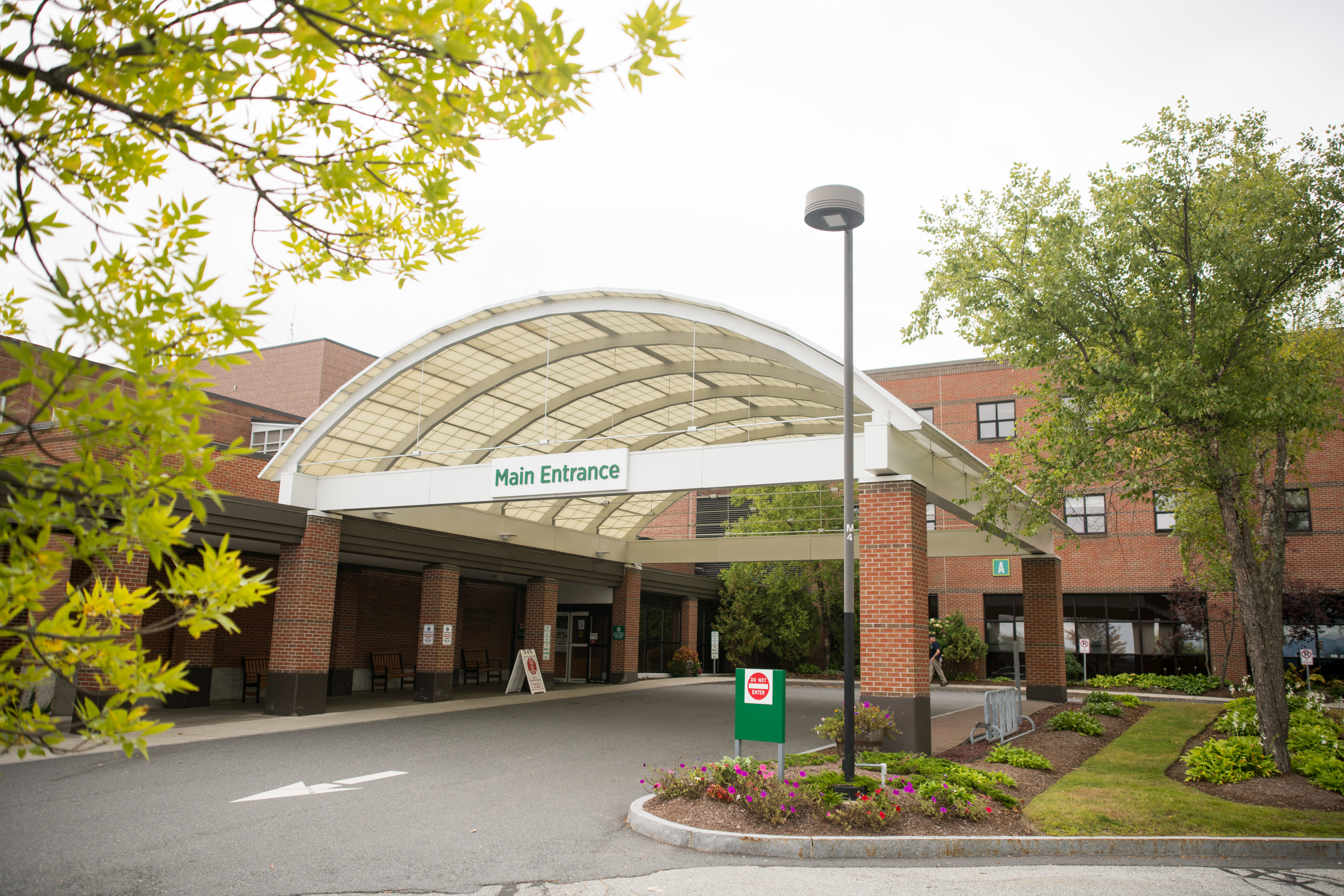 Exterior of the Central Vermont Medical Center Main Entrance.