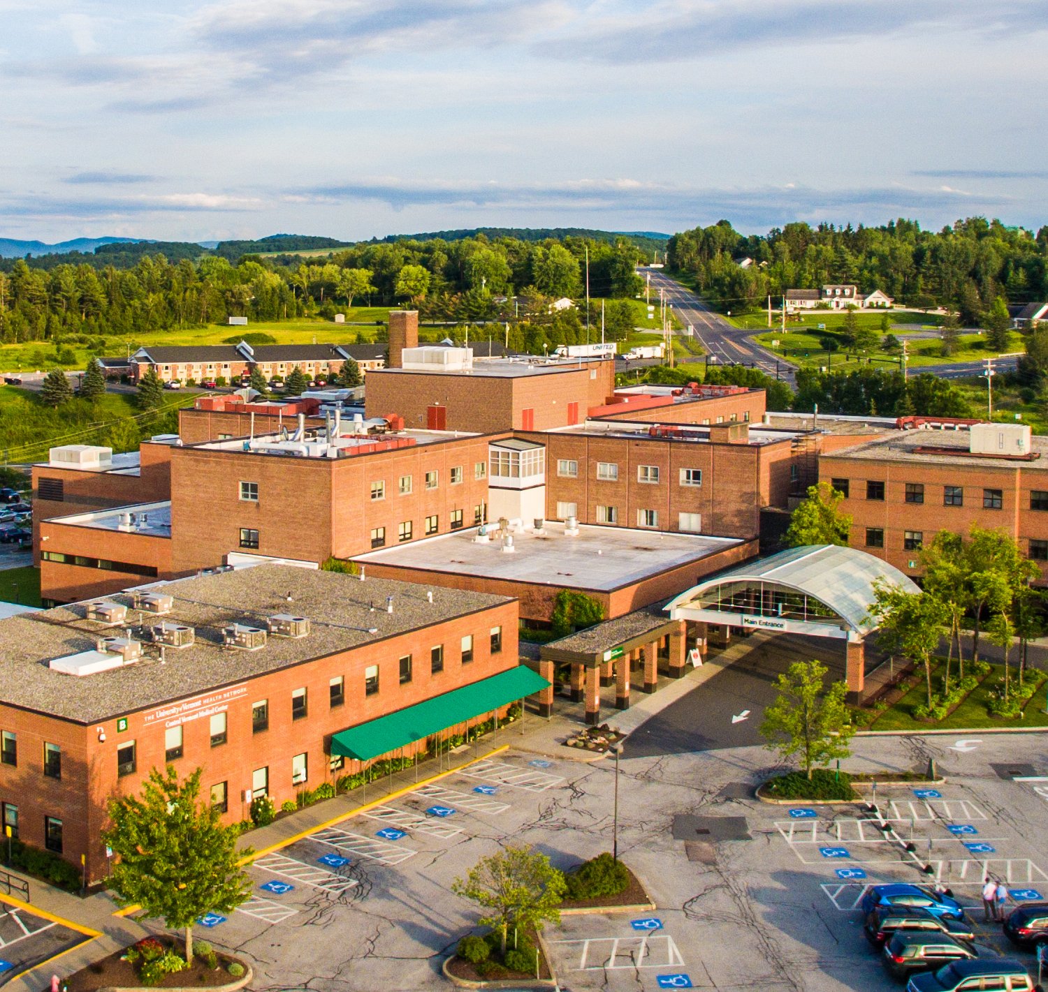 Exterior of Central Vermont Medical Center Hospital.