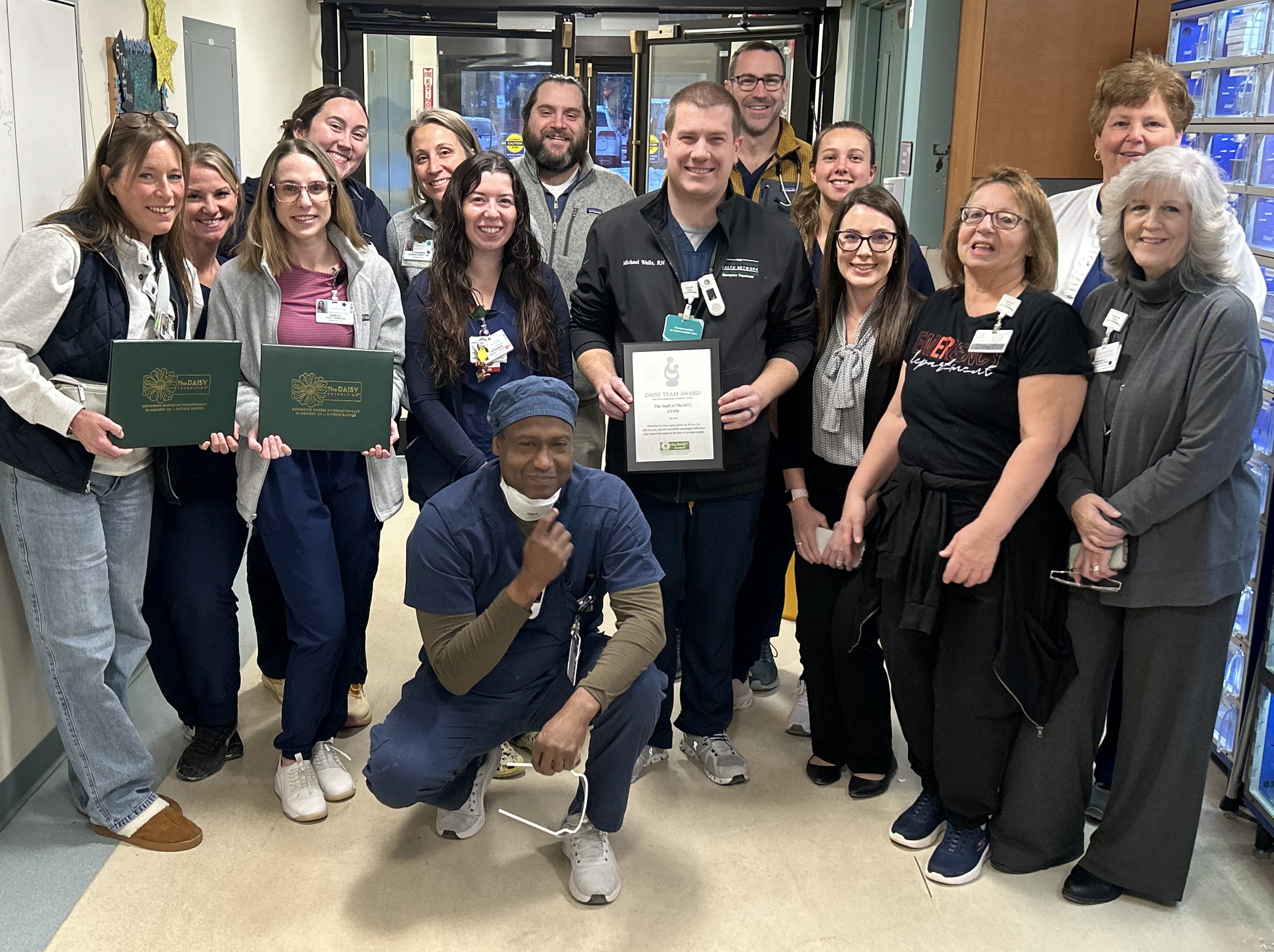 The Emergency Department (ED) at Champlain Valley Physicians Hospital celebrates the DAISY Team Award during a surprise ceremony.