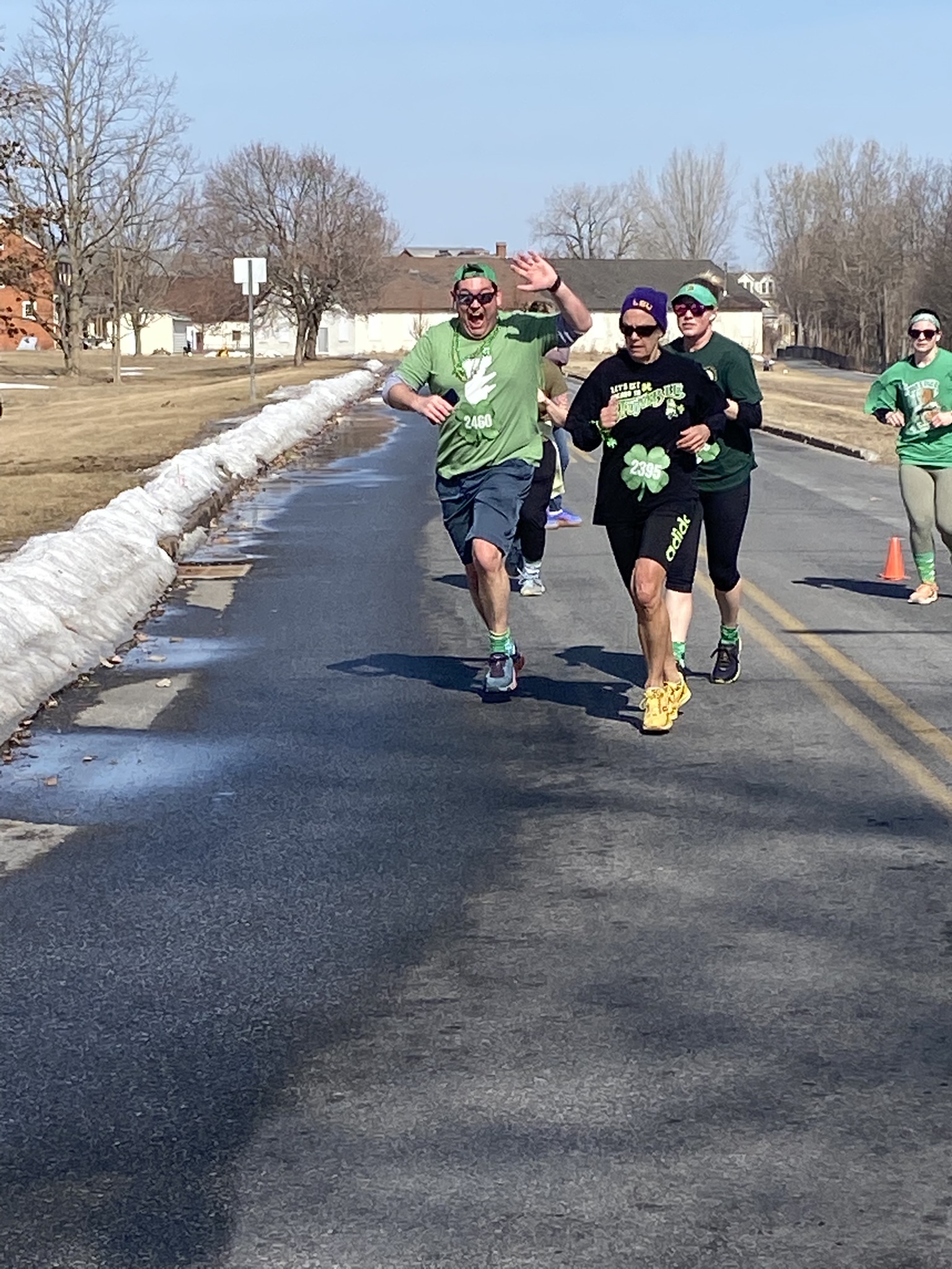 Runners, decked in their finest St. Patrick’s Day garb, complete the Shamrock Shuffle 5k run held in 2025.  This year, the annual event sponsored by the Foundation of CVPH and Adirondack Coast Events, will benefit University of Vermont Health – Champlain Valley Physicians Hospital’s (CVPH) Child and Adolescent Inpatient Psychiatry Unit.