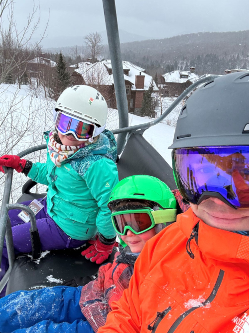 Adam Bloom skiing