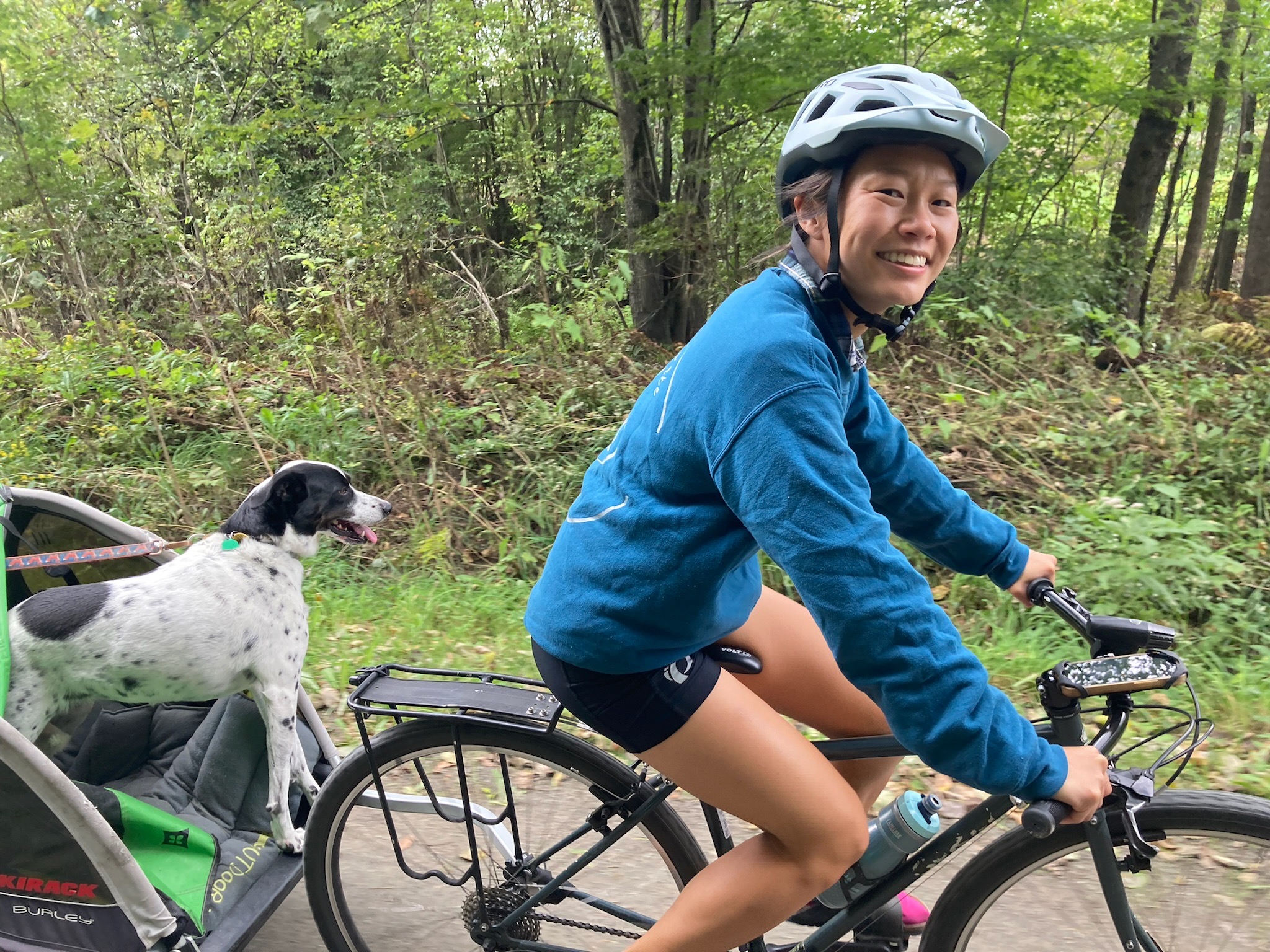 Victoria Zhou, MD biking