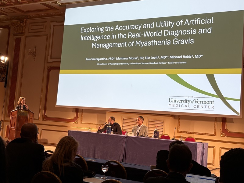 Sara Santagostino, Ph.D presenting at 2025 Neuromuscular Study Group Annual Meeting