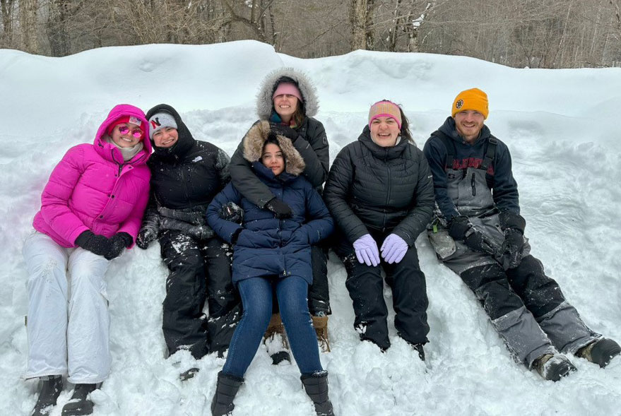 GME Pediatrics PGY 3 residents group photo in the snow
