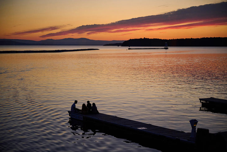 Sunset over Lake Champlain