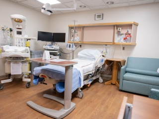 A birthing room in the Alice T. Miner Women & Children's Center at the Champlain Valley Physicians Hospital.birth