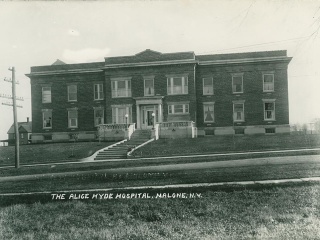 Historical photo of Alice Hyde Medical Center building.
