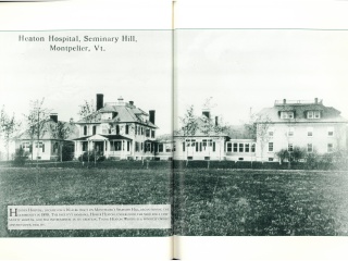 Old black and white image of the early building of CVMC