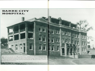 Old black and white image of the CVMC building in Barre City