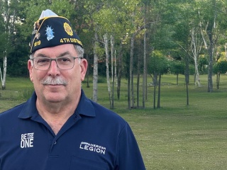 Portrait of Joe Patnode, a Purple Heart recipient.