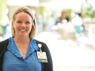 Betsy Hassan, DNP, NEA-BC, NPD-BC, a nurse at UVM Medical Center.