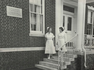 Historical photo of nurses at Porter Medical Center.