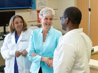 Alison Brown with surgical team.