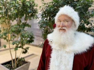 Ken Bell dresses up as Santa during the holidays.