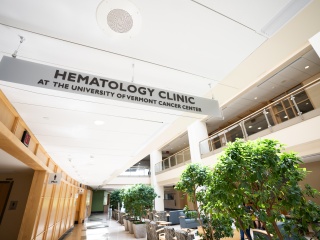 Signage for the hematology clinic.