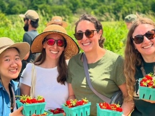 GME Family Medicine residents strawberry picking