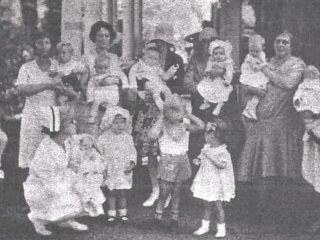 Historical photo from Elizabethtown Community Hospital of the first babies born in 1929.
