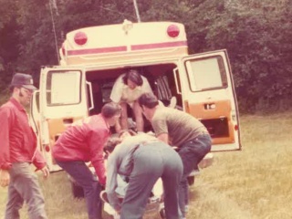 Historical photo from Elizabethtown Community Hospital ambulance service.