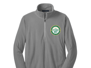 Photo of half zip jacket with CVPH Centennial celebration logo.