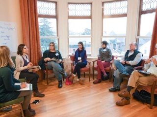 TalkVermont advanced workshop attendees. 