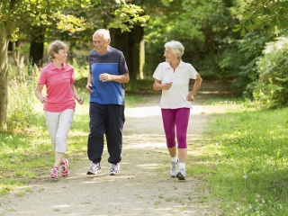 a group of people walking 