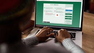 Patient logs-in to MyChart on computer. 