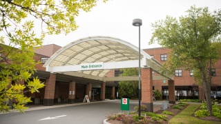 Exterior of the Central Vermont Medical Center Main Entrance.