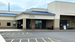 Champlain Valley Physicians Hospital Health Plaza north entrance in Plattsburg, NY houses the Adirondack Regional Blood Center, the H.K. Freedman Renal Center, the Wound Care Center, Diagnostic Center and Women's Imaging.