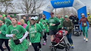 Runners participate in the Shamrock Shuffle.