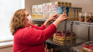 Food pantry at Elizabethtown Community Hospital in New York