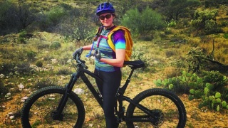 Central Vermont Medical Center Nurse Quincy Campbell goes mountain biking