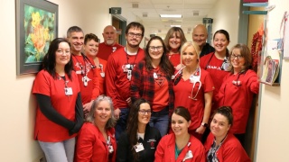 CVPH Staff Wearing Red as part of National Wear Red Day