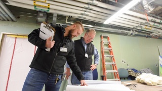 Members of Farrington Construction at a job site.