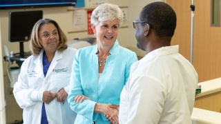 Alison Brown with surgical team.