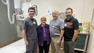 The Ashline family poses for a photo at Champlain Valley Physicians Hospital.