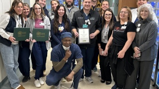 The Emergency Department (ED) at Champlain Valley Physicians Hospital celebrates the DAISY Team Award during a surprise ceremony.