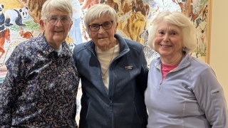 Lil Venner, Jan Watt and Charlotte Kenney at McClure Miller Respite House.