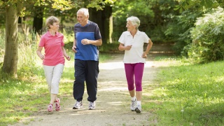 a group of people walking 