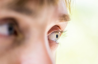 A close-up of someone's eyes.