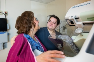 A patient gets a scan done.