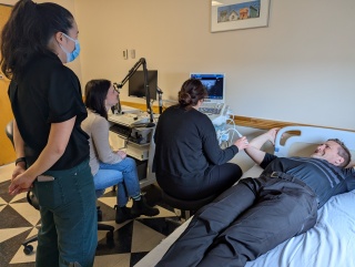 Ultrasound Session with Adjunct Profession Dr. Jorgensen, Dr. Isaacoff, Dr. Eckenstein and fellow Dr. Herrera