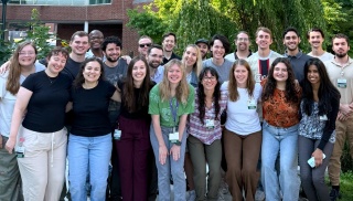 UVM Medical Center Internal Medicine PGY-1 categorical residents posing for group photo outdoors.