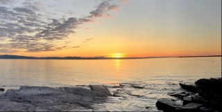 Lake Champlain at sunset 