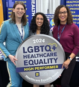 UVM Medical Center DEI team holding Healthcare Equality Index award