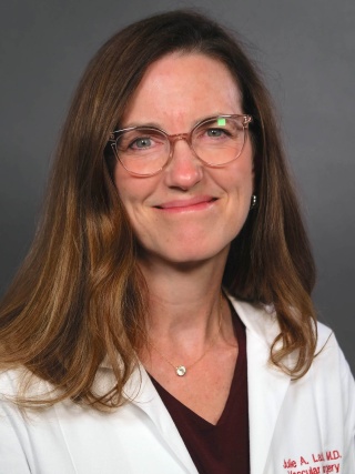 Headshot of Julie A. Lahiri, MD, a Vascular Surgeon and Associate Professor.