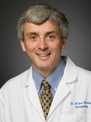 Headshot of William J. Brundage, MD, Physician Surgery, Otolaryngologist and Head and Neck Surgeon, and Associate Professor.