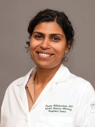 Headshot of Preetika Muthukrishnan, MBBS, a Hospitalist.