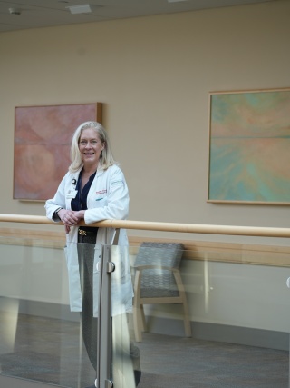 Portrait of Elizabeth Pocock, MD, a cardiothoracic surgeon at UVM Medical Center.