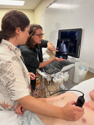 GME Family Medicine resident performing an ultrasound