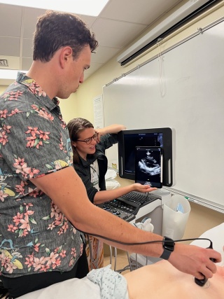 GME Family Medicine resident performing an ultrasound